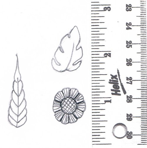 Judy Larson's Recycled Black Pearl Earrings - , Metalwork, Design, Beads, Only the leaf templates are used with these earrings